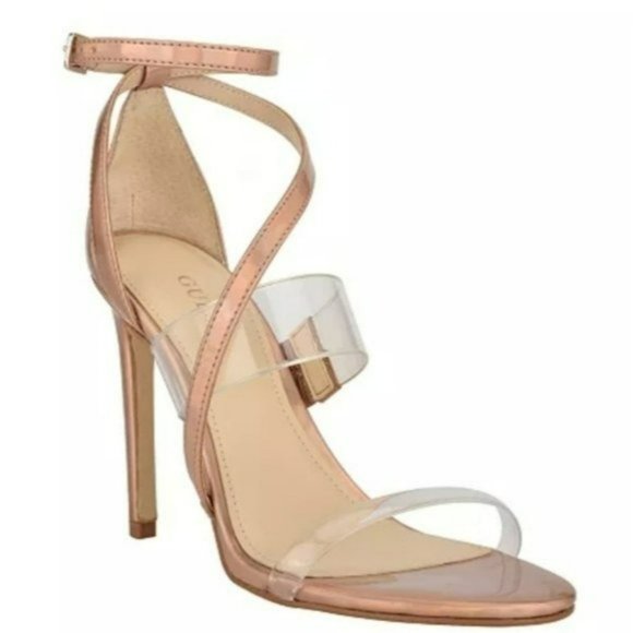 Guess Shoes - GUESS Felicia Lucite Dress Sandals Nude/Clear -10